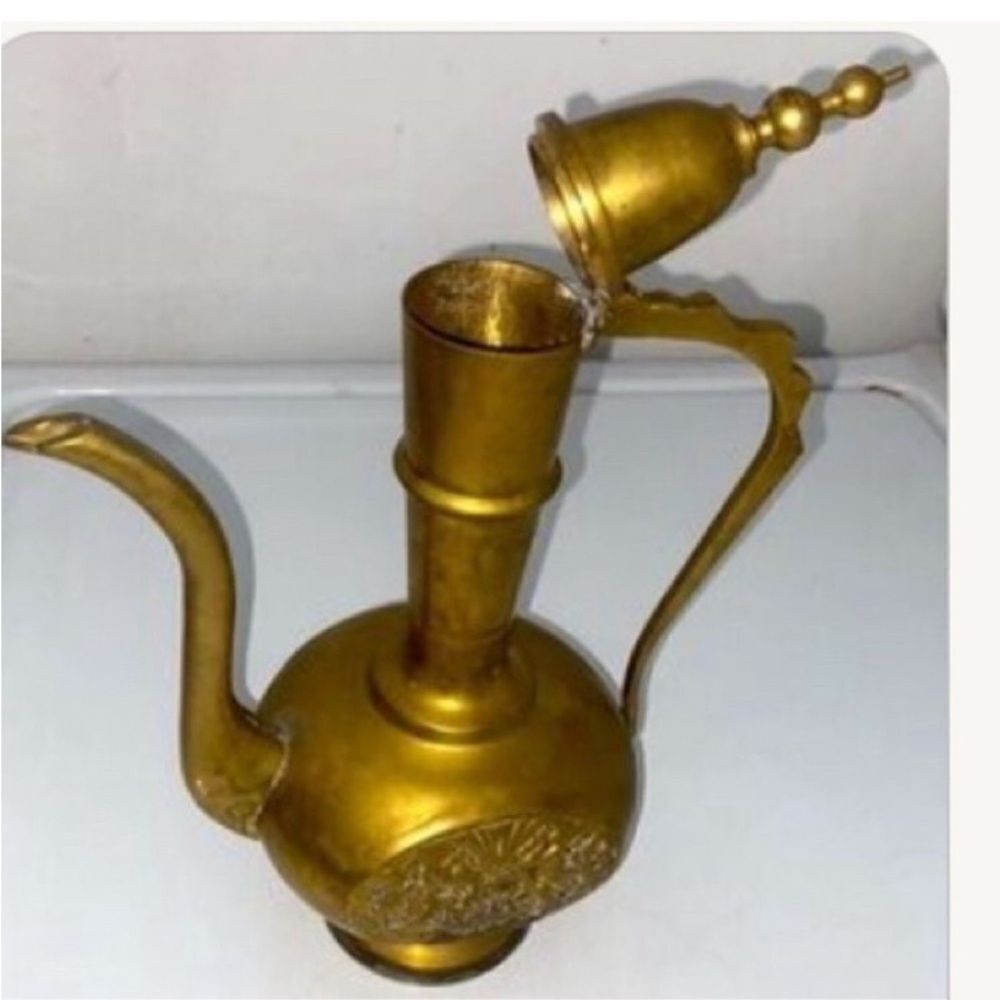 Vintage Elegant Gold Decorative Brass Pitcher